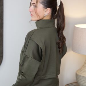 Khaki Retro Half Zip with Airflow