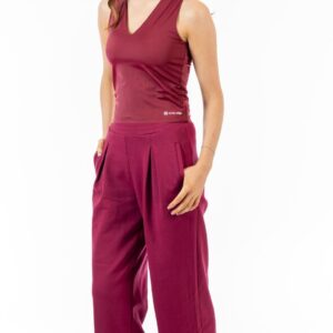 Wide Leg Trousers Raspberry